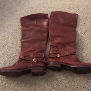 Knee high brown boots